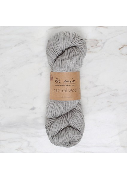 La Mia Natural Wool Gri El Örgü Ipi - L946 - 34396