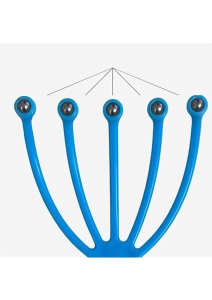 Buffer® Çok Fonksiyonlu 5 Uçlu Bilyeli Baş Boyun Bacak Kol Masaj Alet Rahatlatıcı Kafa Masaj Aparatı indirimleri