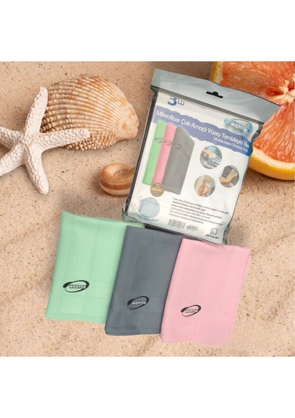 Buffer® Iz Bırakmayan Mikrofiber Temizlik Bezi 3'lü Set Cam ve Ayna Silme Toz Alma Temizlik Bezi fırsatları