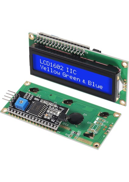 2X16 LCD - LCD1602 Mavi Ekran + Iıc/ı2c Arayüz Modülü