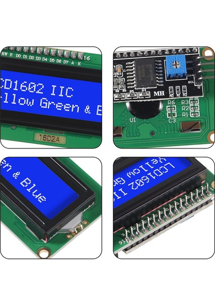 2X16 LCD - LCD1602 Mavi Ekran + Iıc/ı2c Arayüz Modülü modelleri
