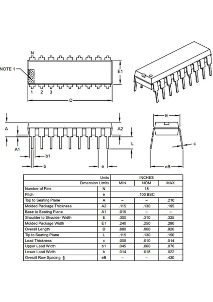 PIC16F628A-I/P Pdıp-18 8-Bit Mikrodenetleyici modelleri