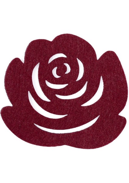 La Mia 10 Lu Bordo Gül Bardak Altlığı - M14