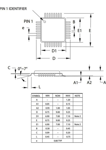 ATMEGA328P U-Kr Smd 8-Bit 20MHZ Mikrodenetleyici Tqfp-32 modelleri