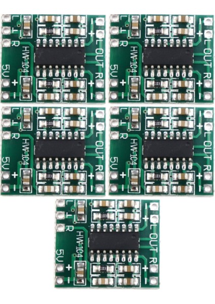 5 Adet PAM8403 Dijital Stereo D Class 2 x 3W Amfi Amplifikatör