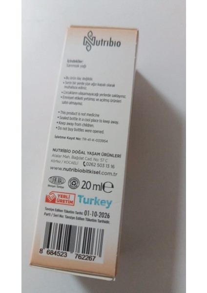 Soğuk Sıkım Sarımsak Yağı 20ML fiyatları