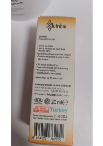 Soğuk Sıkım Portakal Kabuğu Yağı 20ML fiyatları