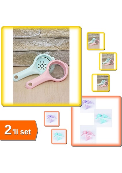 Yumurta Akı Ayırıcı + Çay Süzgeci 2li Set B5Y0L7 - 19CM