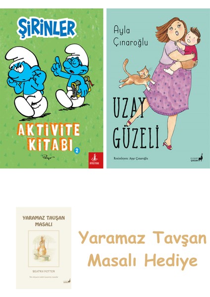 Şirinler - Aktivite Kitabı 2 + Uzay Güzeli + Yaramaz Tavşan Masalı