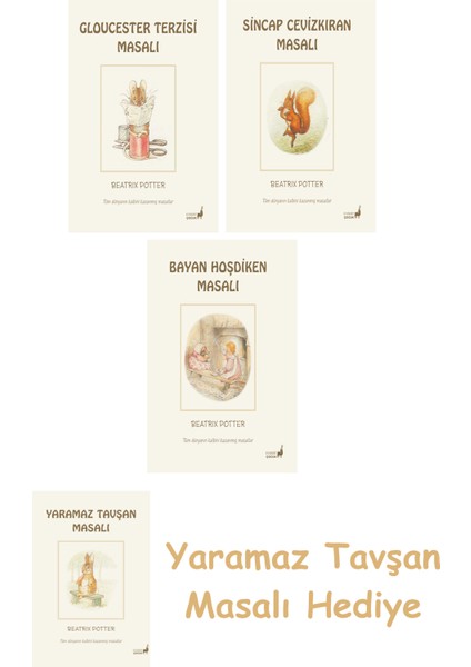 + Beatrix Potter 2 - Sincap Cevizkıran Masalı + Beatrix Potter 6 - Bayan Hoşdiken Masalı