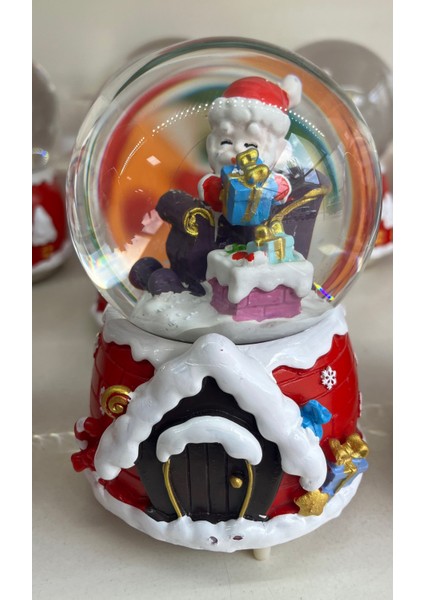 Kızaklı Noel Baba Kar Küresi