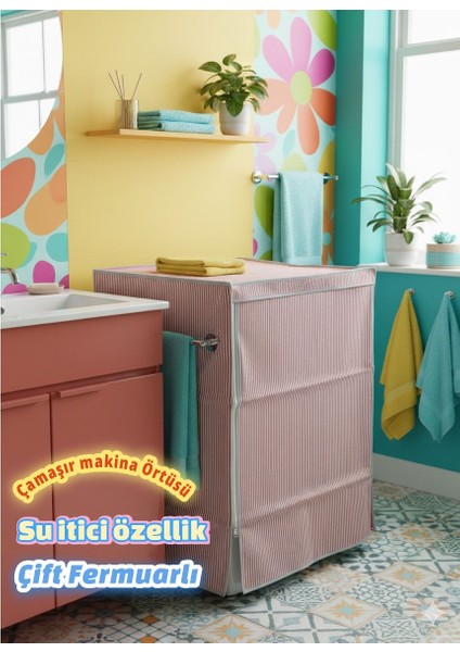 Çamaşır Makinesi Örtüsü 3 Renk Seçeneği Su Itici