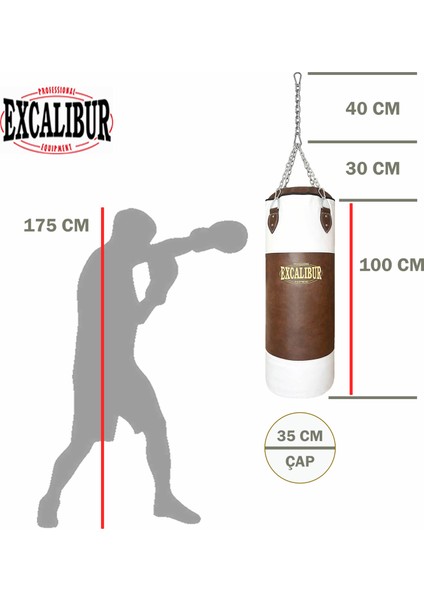 Vintage Boks Kum Torbası 100 x 35 cm modelleri