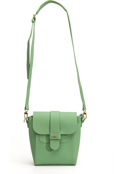 Tegan Hakiki Deri Kadın Omuz ve Çapraz Çanta Siyah