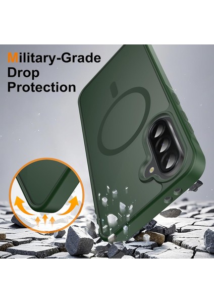 Samsung Galaxy A56 Uyumlu Kamera Lens+Ekran Koruyucu Magsafe Şarj Destekli Iz Tutmaz Mat Kapak modelleri