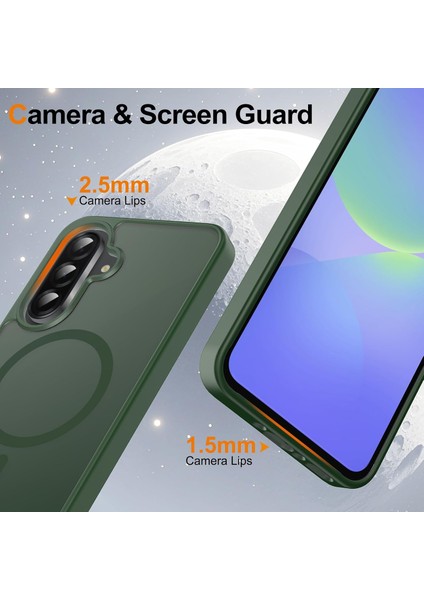 Samsung Galaxy A56 Uyumlu Kamera Lens+Ekran Koruyucu Magsafe Şarj Destekli Iz Tutmaz Mat Kapak fırsatları
