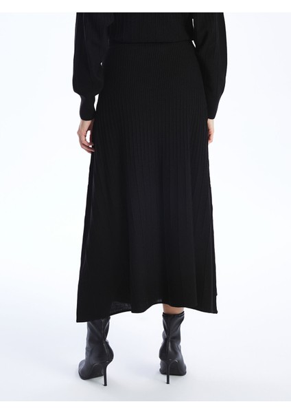 Yeni Sezon Kadın Beli Lastikli Düz Triko Etek fırsatları