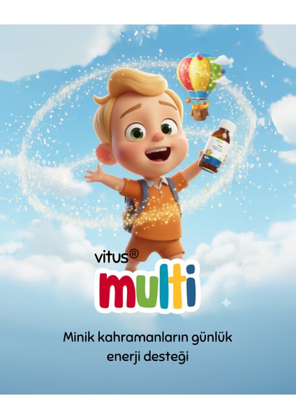 Vitus Multi Kids 12 Vitamin 7 Mineral Içeren Takviye Edici Gıda Şurup 150 ml