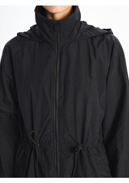 Yeni Sezon Kapüşonlu Düz Oversize Kadın Yağmurluk modelleri