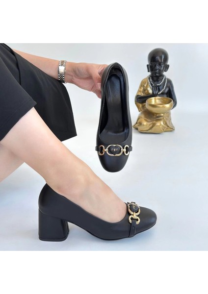 Lvsqvr Lucky Siyah Cilt Topuklu Ayakkabı (Numara: 37) fırsatları
