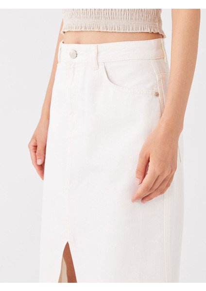 Yeni Sezon Standart Fit Kadın Jean Etek fiyatları