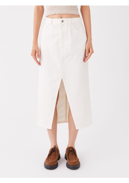 Yeni Sezon Standart Fit Kadın Jean Etek modelleri