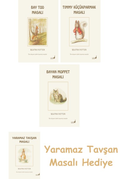 Beatrix Potter 18 - Bay Tod Masalı + Beatrix Potter 17 - Timmy Küçükparmak Masalı + Beatrix Potter 10 - Bayan Moppet Masalı