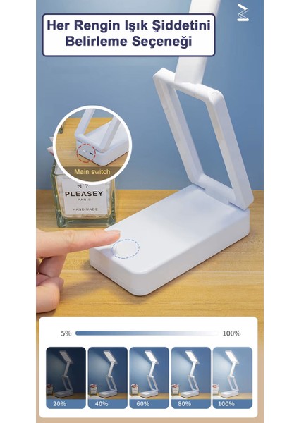 Masaüstü Şarjlı Katlanabilir Portatif LED Aydınlatma / GT-CL11P2 indirimleri
