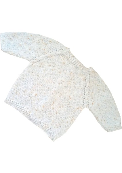 0-1 Yaş Örgü Beyaz Renkli Kırçıllı Bebek Hırkası indirimleri