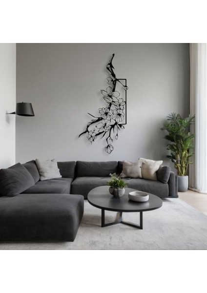 Metal Çiçek Dalı Duvar Dekoru – Modern Minimalist Metal Tablo Ev Ofis Salon Antre Aksesuarı modelleri