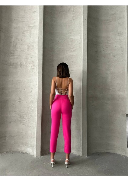 Lvsqvr Kemerli Havuç Pantolon Fuşya (Beden: S) fiyatları