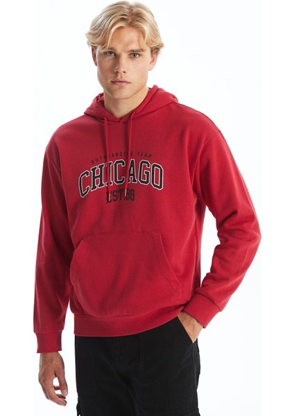 Yeni Sezon Baskılı Uzun Kollu Erkek Kalın Hoodie