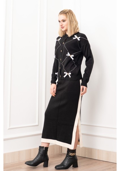 Riva Elegant Knit Set – Fiyonk Detaylı Triko Ikili Takım modelleri