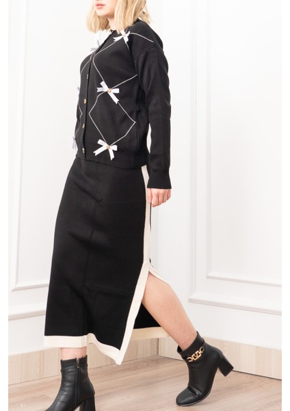 Riva Elegant Knit Set – Fiyonk Detaylı Triko Ikili Takım indirimleri