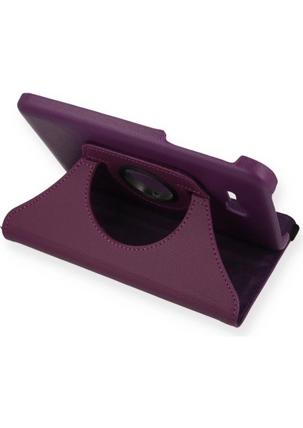 Samsung Galaxy T110 / T113 Tab 3 Lite 7 Kılıf 360 Tablet Deri Kılıf - Mürdüm