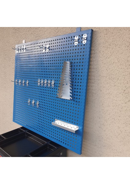 90X90 cm Delikli Metal Takım Asma Panosu (20 Adet Kanca Ile Birlikte)