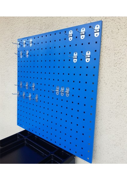 90X90 cm Delikli Metal Takım Asma Panosu (20 Adet Kanca Ile Birlikte) fiyatları