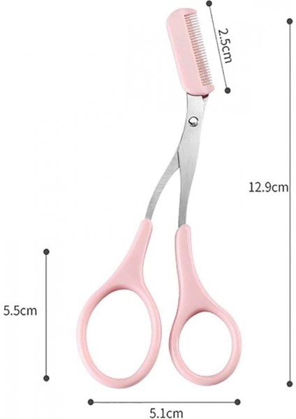 Ieg® Kavisli Kaş Kirpik Düzeltici Bıyık Alma Taraklı Kaş Makası Yüz Bakım Seti Makas modelleri