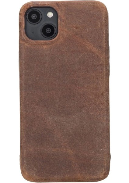 Apple iPhone 14 Plus Uyumlu Deri Arka Kapak Rock G2