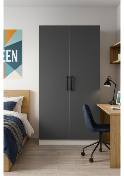 2 Kapaklı Elbise Dolabı (180×70×50 Cm)