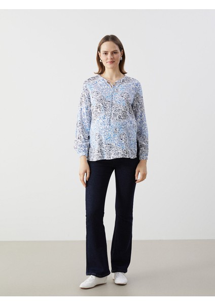 Yeni Sezon Karın Panelli Mars Flare Hamile Jean Pantolon