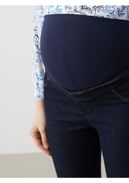 Yeni Sezon Karın Panelli Mars Flare Hamile Jean Pantolon modelleri