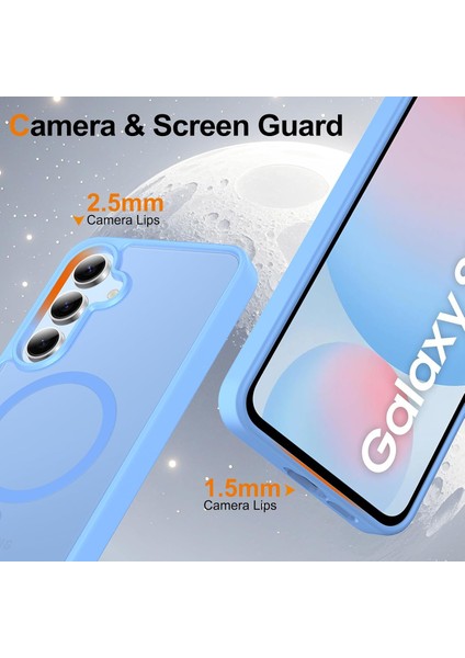 Samsung Galaxy S24 Uyumlu Kamera Lens+Ekran Koruyucu Magsafe Şarj Destekli Iz Tutmaz Mat Kapak fırsatları