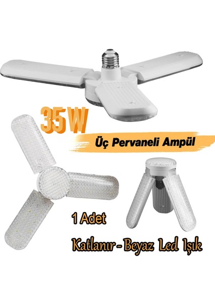 35W LED Pervane Kristal Ampul 1XE27 6500K