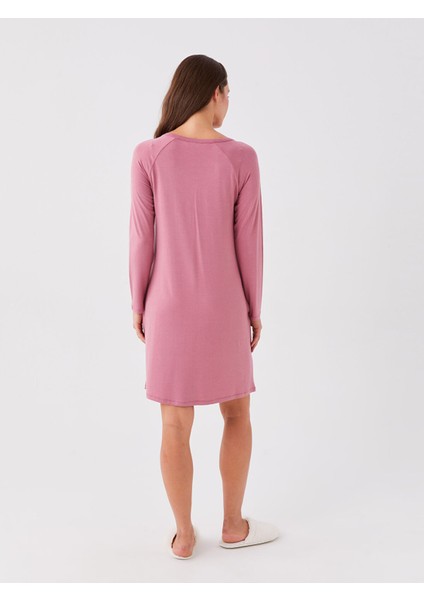 Yeni Sezon Bisiklet Yaka Düz Uzun Kollu Hamile Gecelik indirimleri