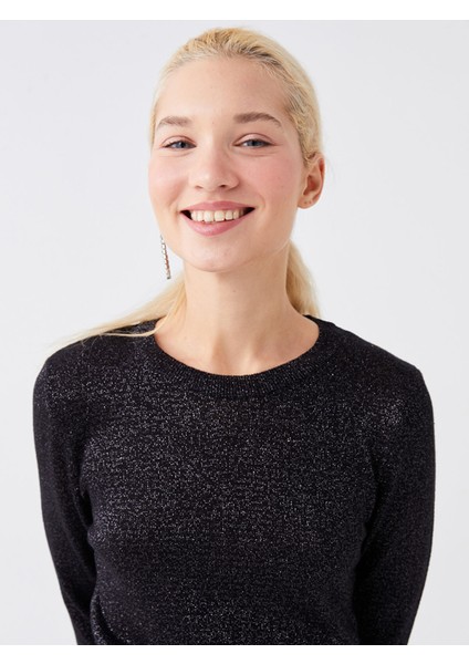 Yeni Sezon Bisiklet Yaka Parlak Görünümlü Kadın Triko Kazak fiyatları