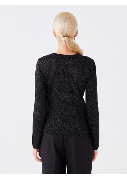 Yeni Sezon Bisiklet Yaka Parlak Görünümlü Kadın Triko Kazak indirimleri