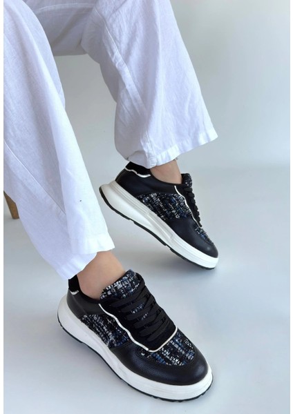 Lvsqvr Hawer Siyah Cilt Bağcıklı Spor Ayakkabı (Numara: 36) fiyatları