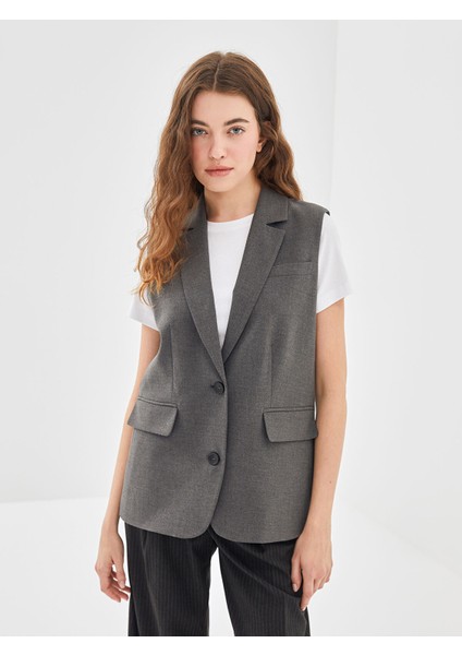 Yeni Sezon Ceket Yaka Kadın Klasik Yelek