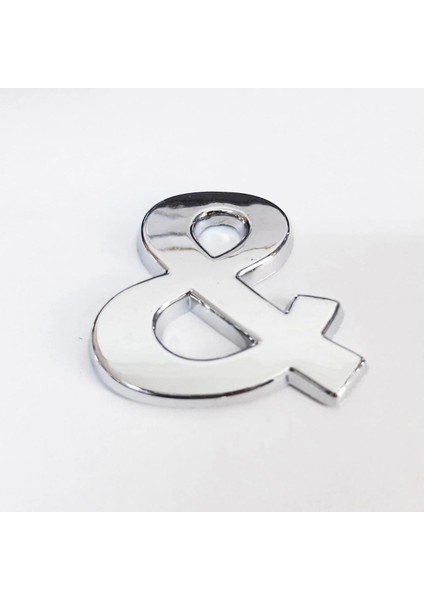 Cemax & Işareti 3,75 cm Krom Yapışkanlı